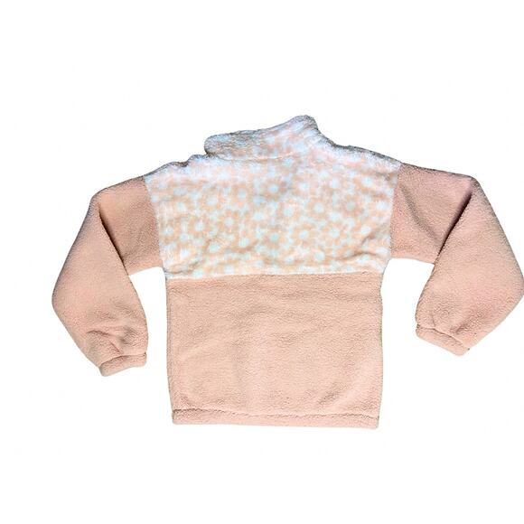Love, Glam Girl Mauve Pink Sherpa Quarter-zip - Youth Medium - Picture 2 of 4